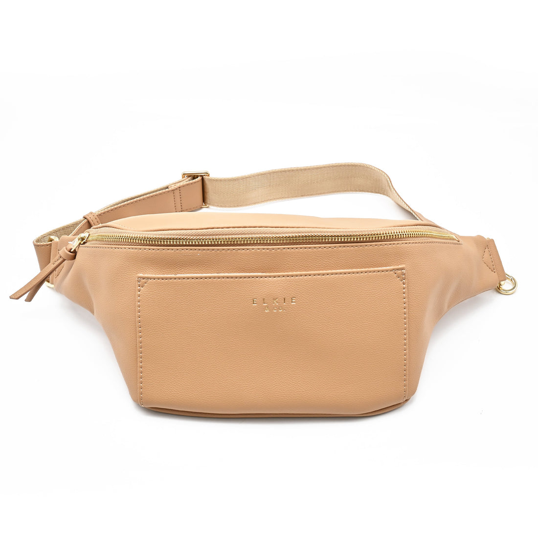 Tan Elkie fanny pack front view