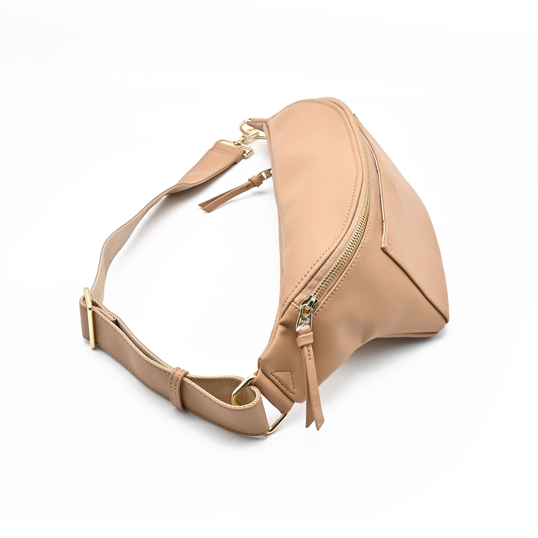 Tan Elkie fanny pack side view