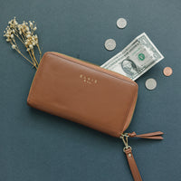 saddle genuine leather wallet