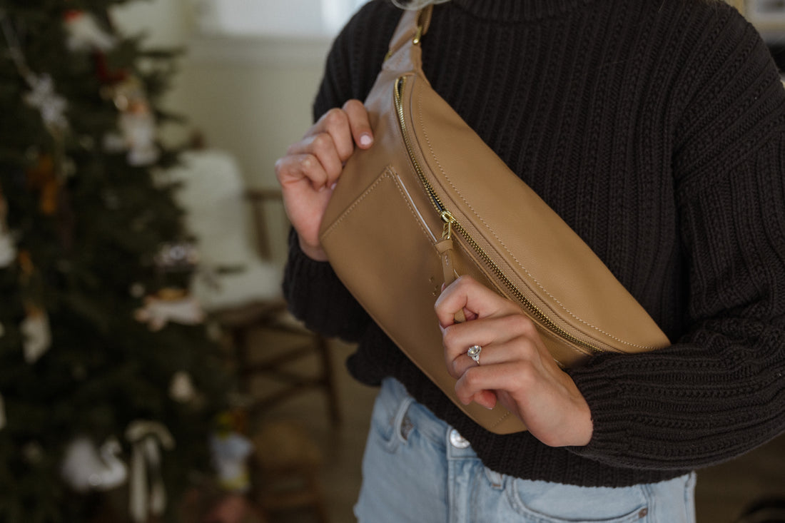 tan fanny pack