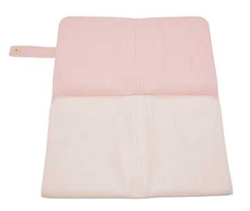 product image on white background of elkie and co blush and cream changing mat