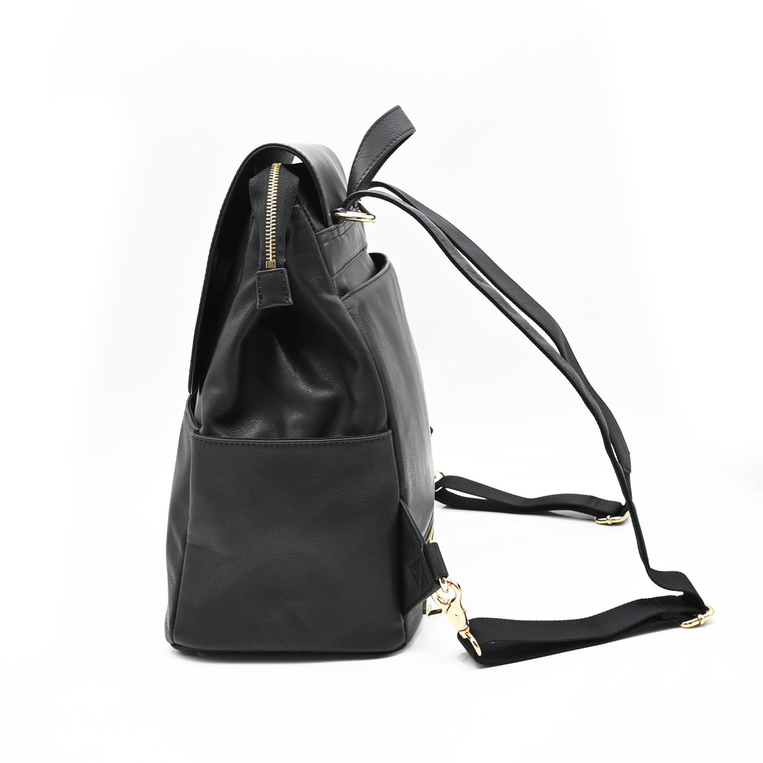 Milan Ebony backpack side view