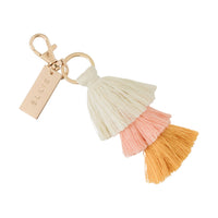 elkie Sherbet tassel bag charm on white background