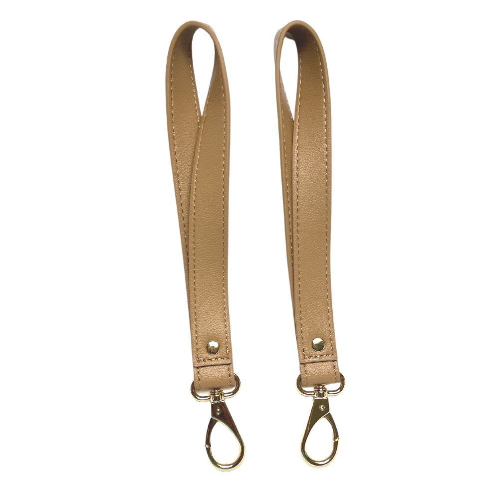 Elkie Co Microfiber Leather Tan Stroller straps