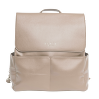 Taupe color Milan backpack on white background