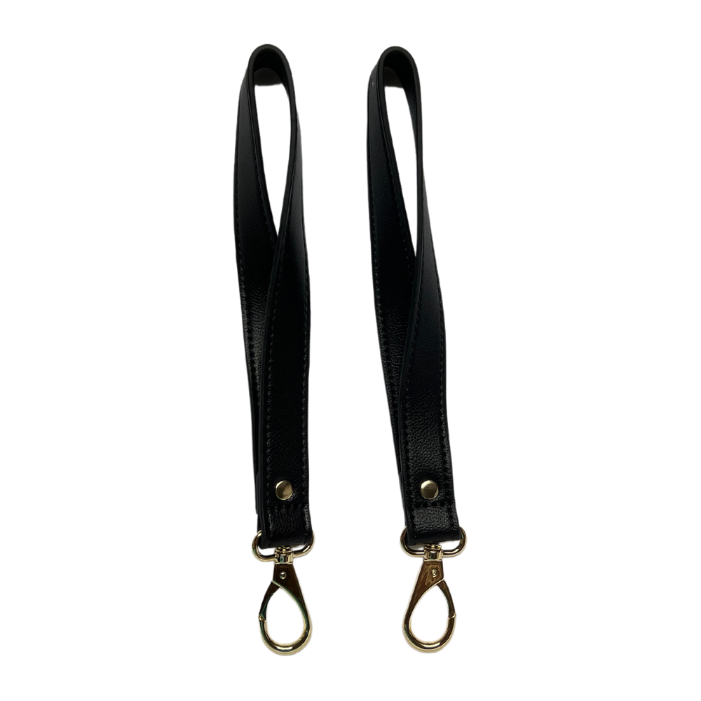 Elkie Co Microfiber Leather Ebony Stroller straps
