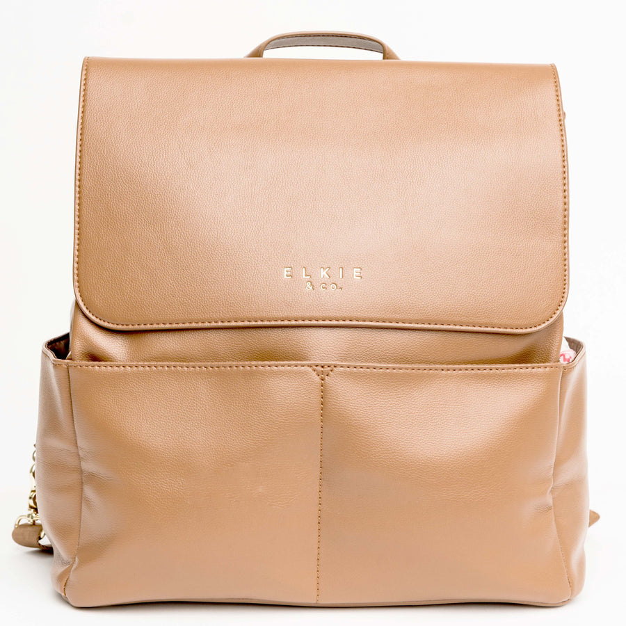 elkie co product image milan Tan backpack front view