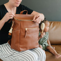 Elkie Co Capri bag with Mocha Tassel Bag clip on the side