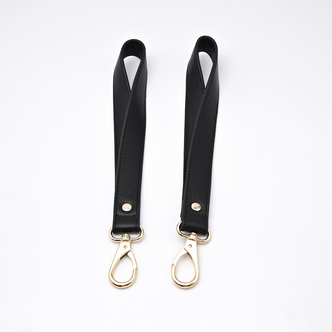 Elkie Co Genuine Leather Stroller straps Ebony